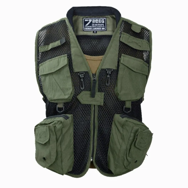 Outdoor Leisure Photojournalist Tooling Functional Multi-pocket Vest