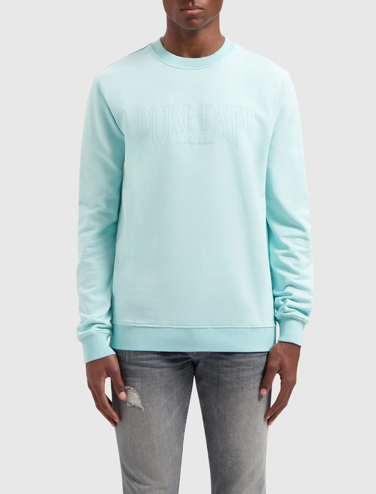 Outline Focus Sweater | Aqua