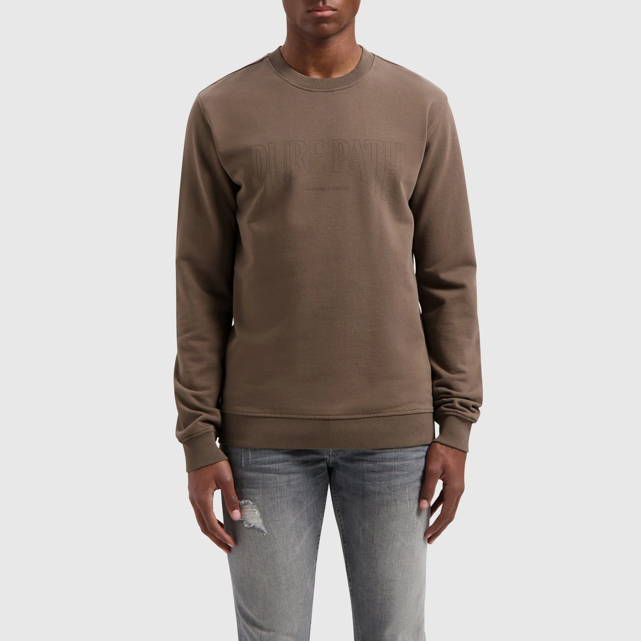 Outline Focus Sweater | Brown