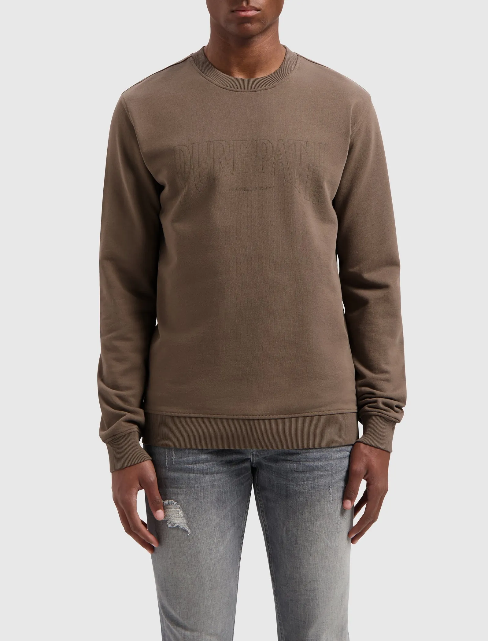 Outline Focus Sweater | Brown