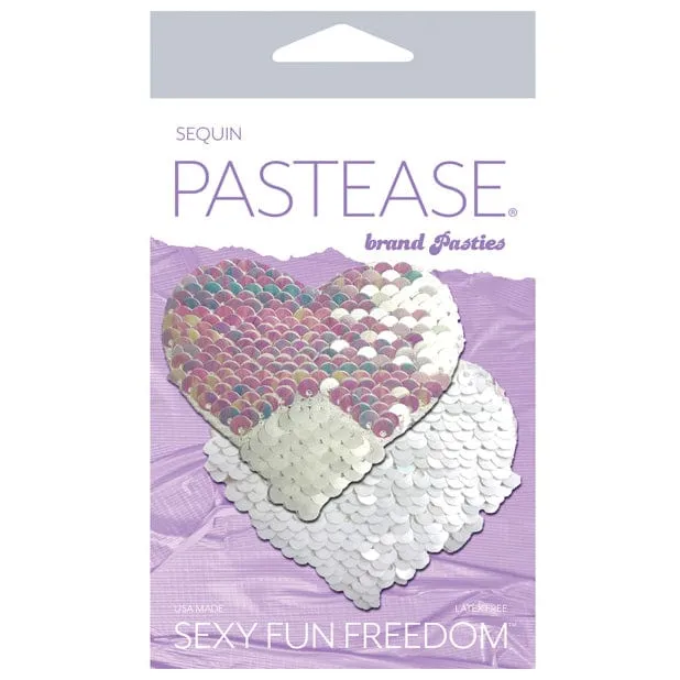 Pastease - Premium Color Changing Flip Sequins Heart Pasties Nipple Covers