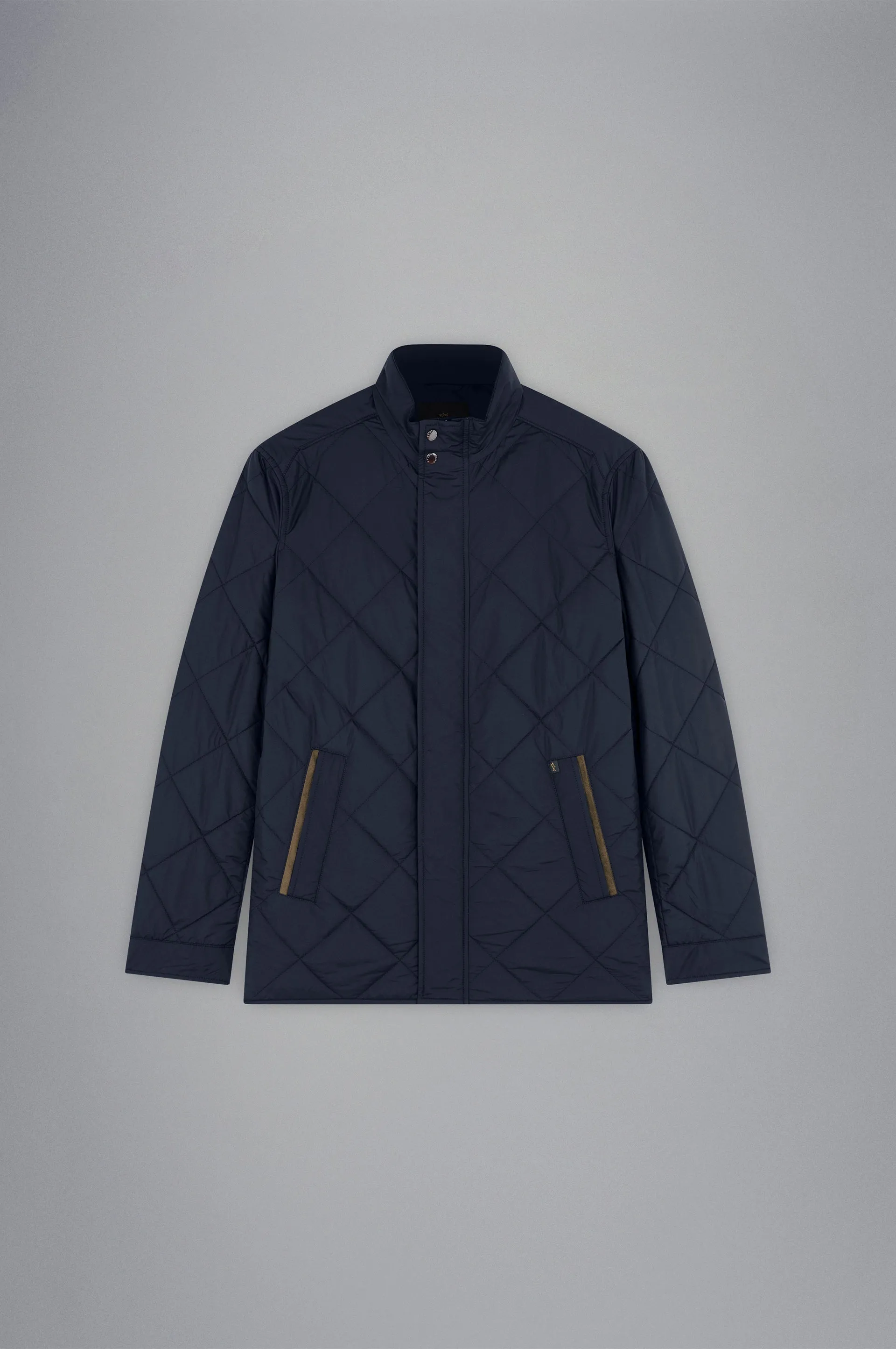 Paul & Shark Save The Sea Quilted Jacket with Alcantara® and Shark Fin | Navy