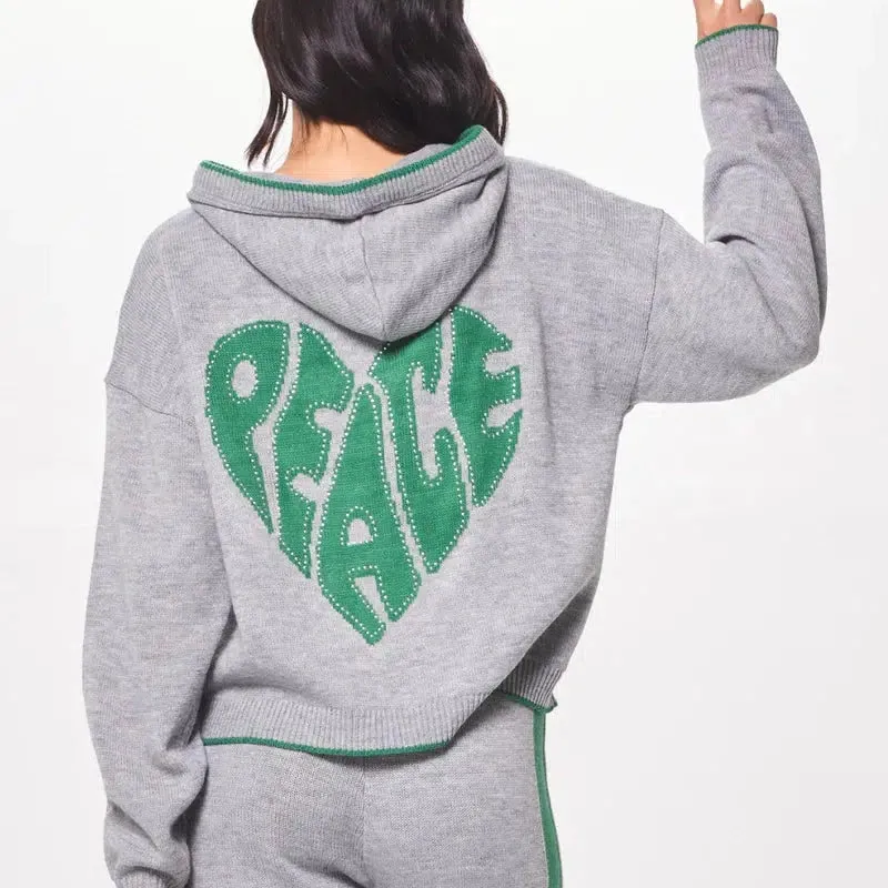 PEACE Jacquard Hoodie