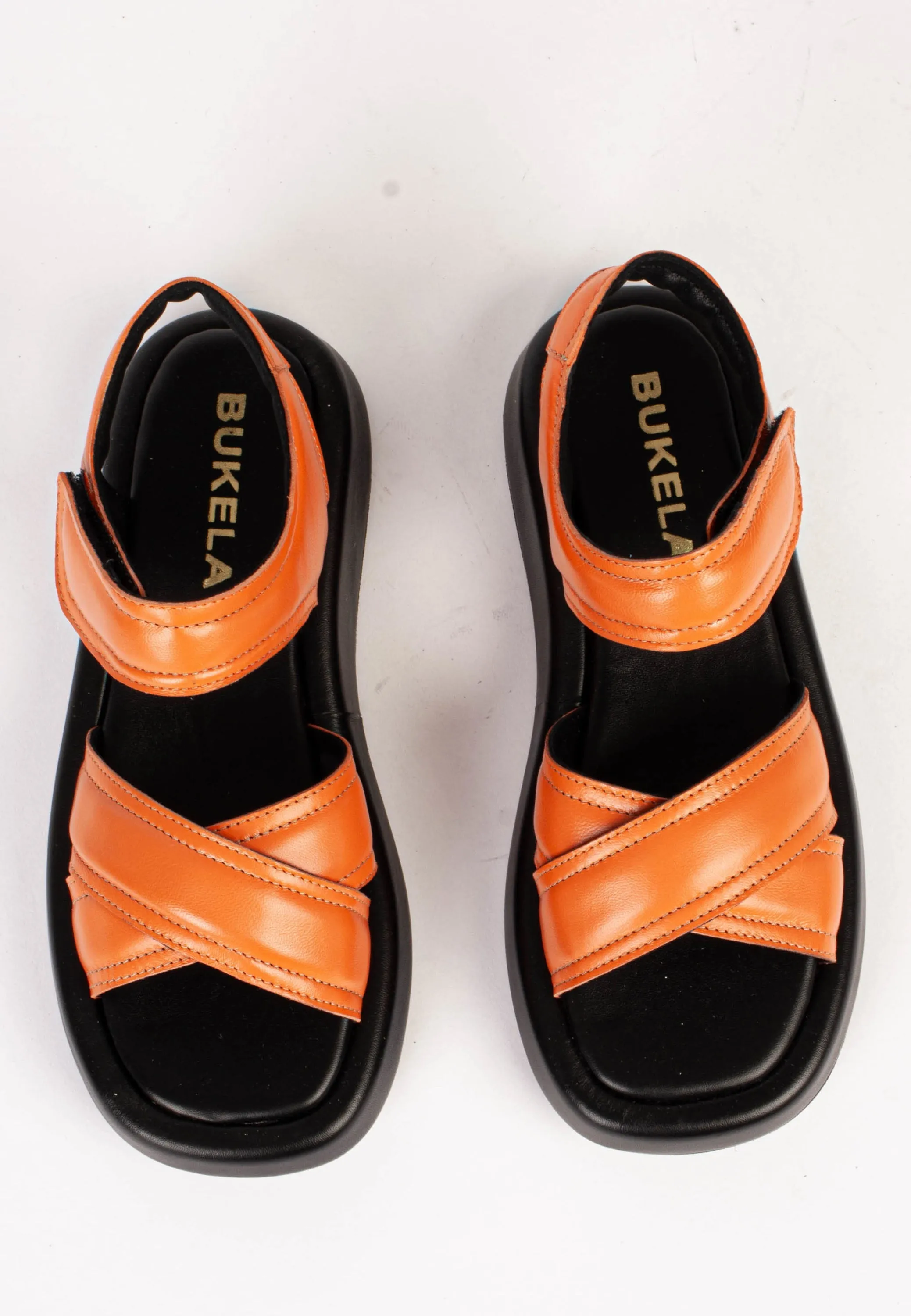 Pearl Orange Chunky Sandals