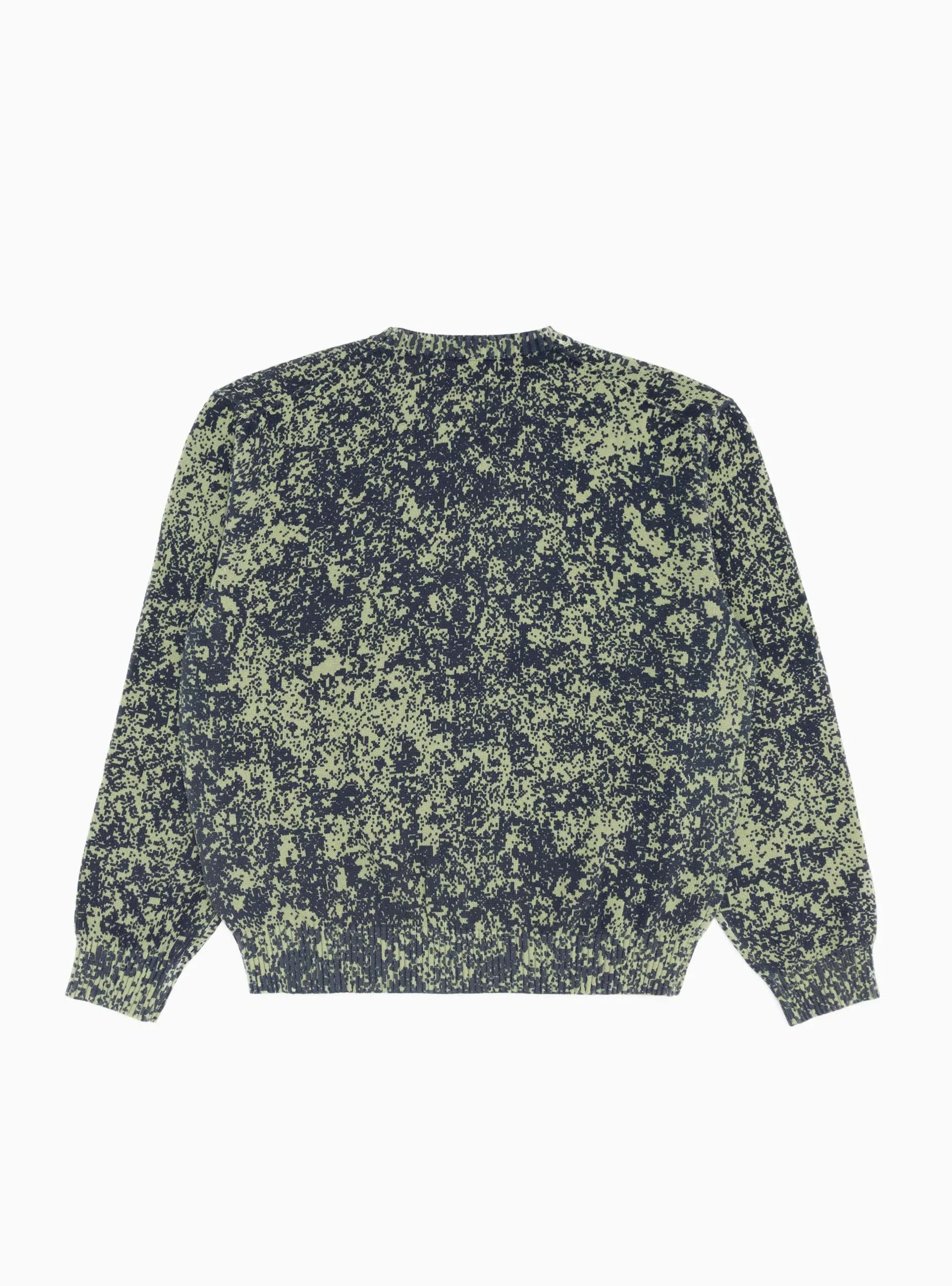 Pixel Sweater Green & Navy