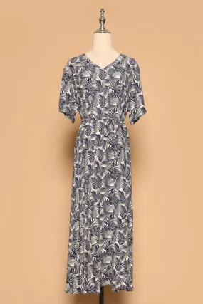 PO - Shiso Dress in Navy Foliage