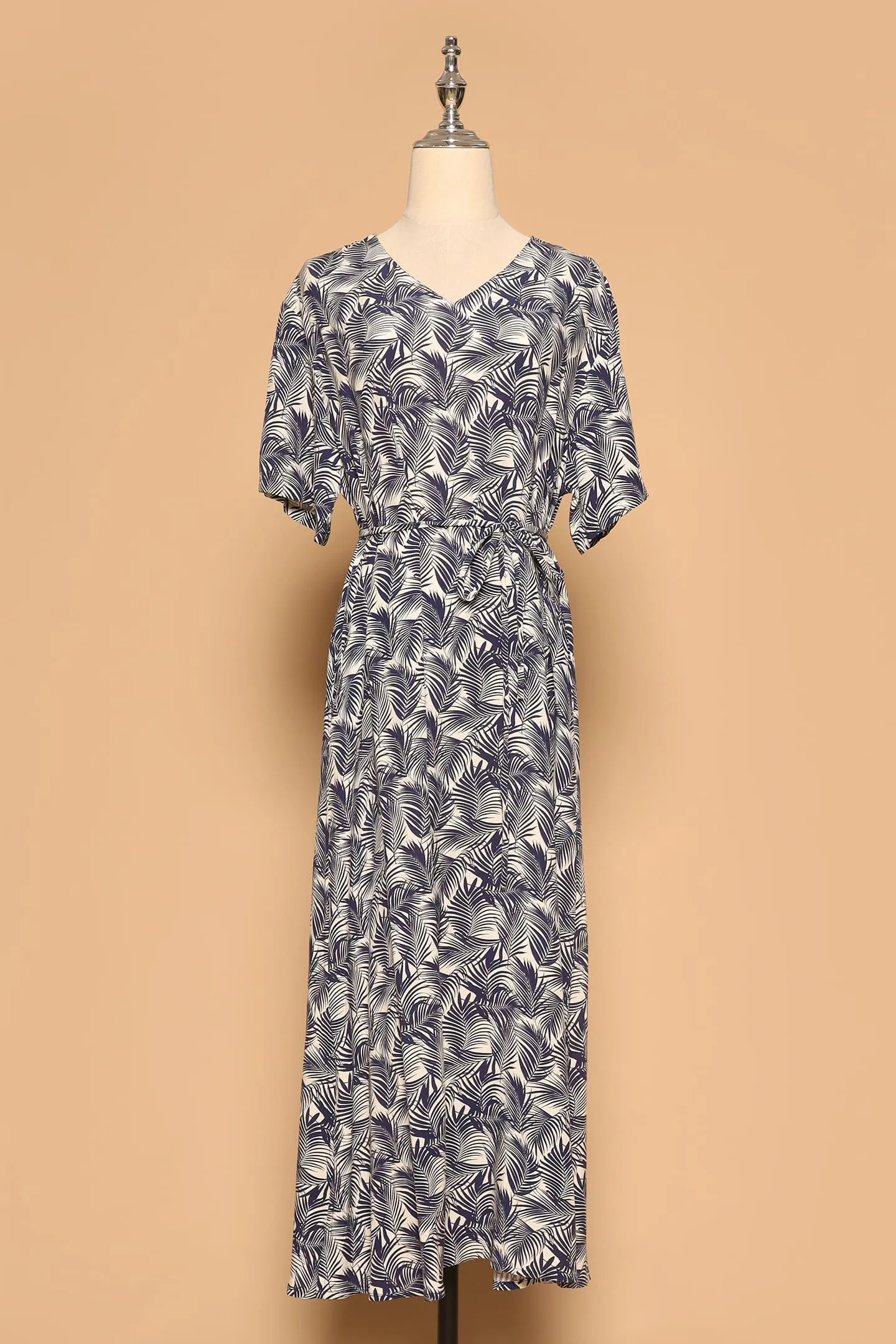 PO - Shiso Dress in Navy Foliage