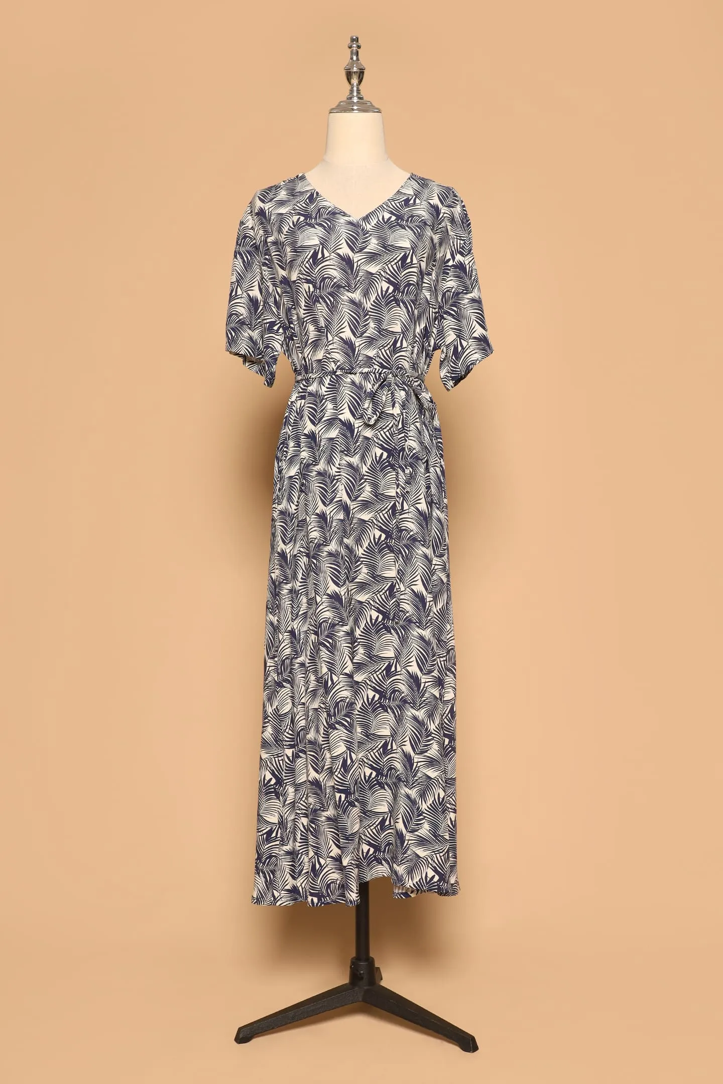 PO - Shiso Dress in Navy Foliage