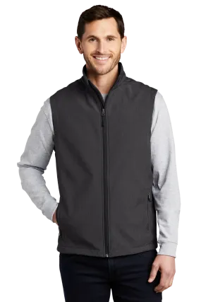 Port Authority® Core Soft Shell Vest - Black Charcoal Heather