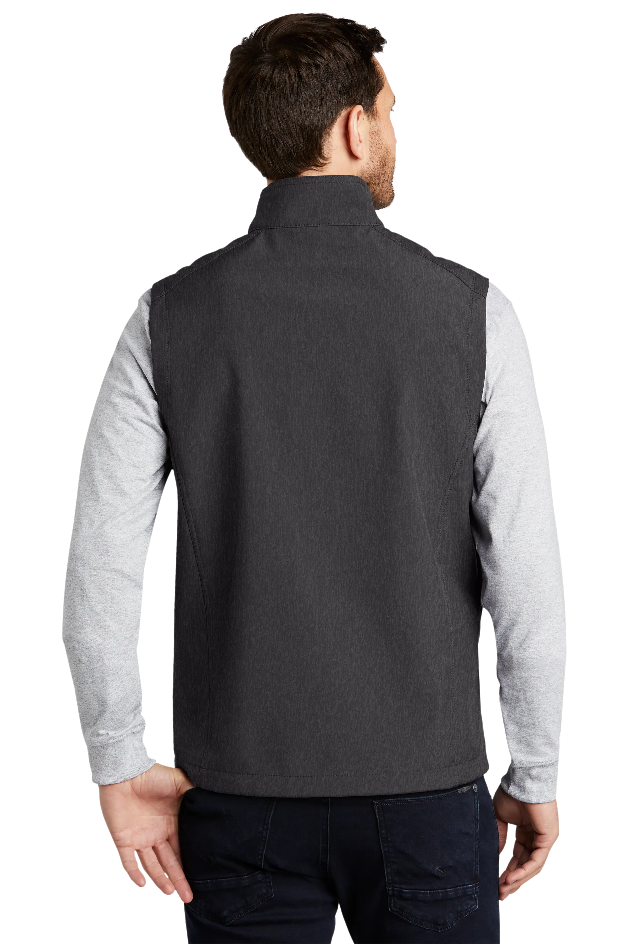 Port Authority® Core Soft Shell Vest - Black Charcoal Heather