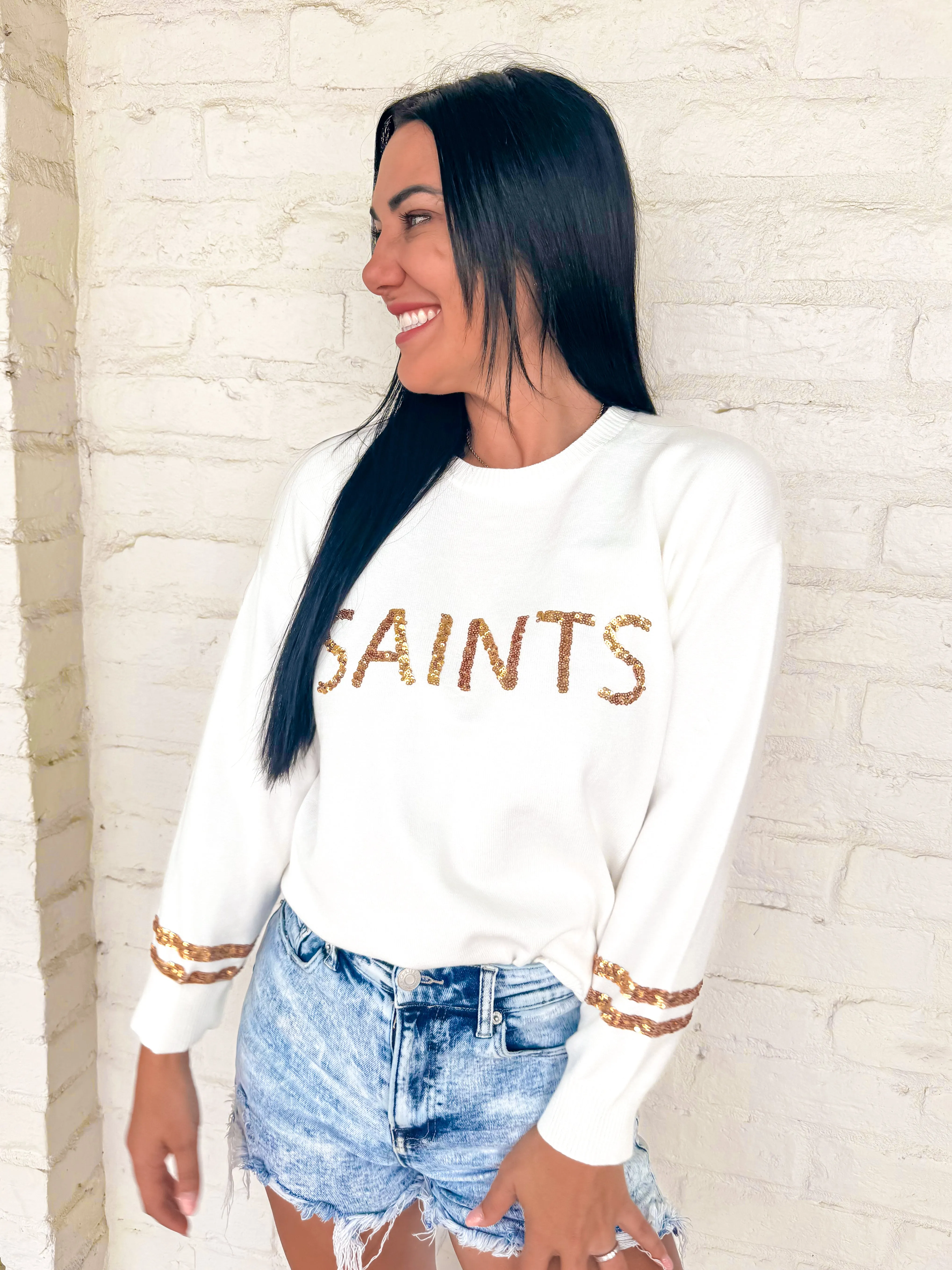 Queen Of Saints Sweater White