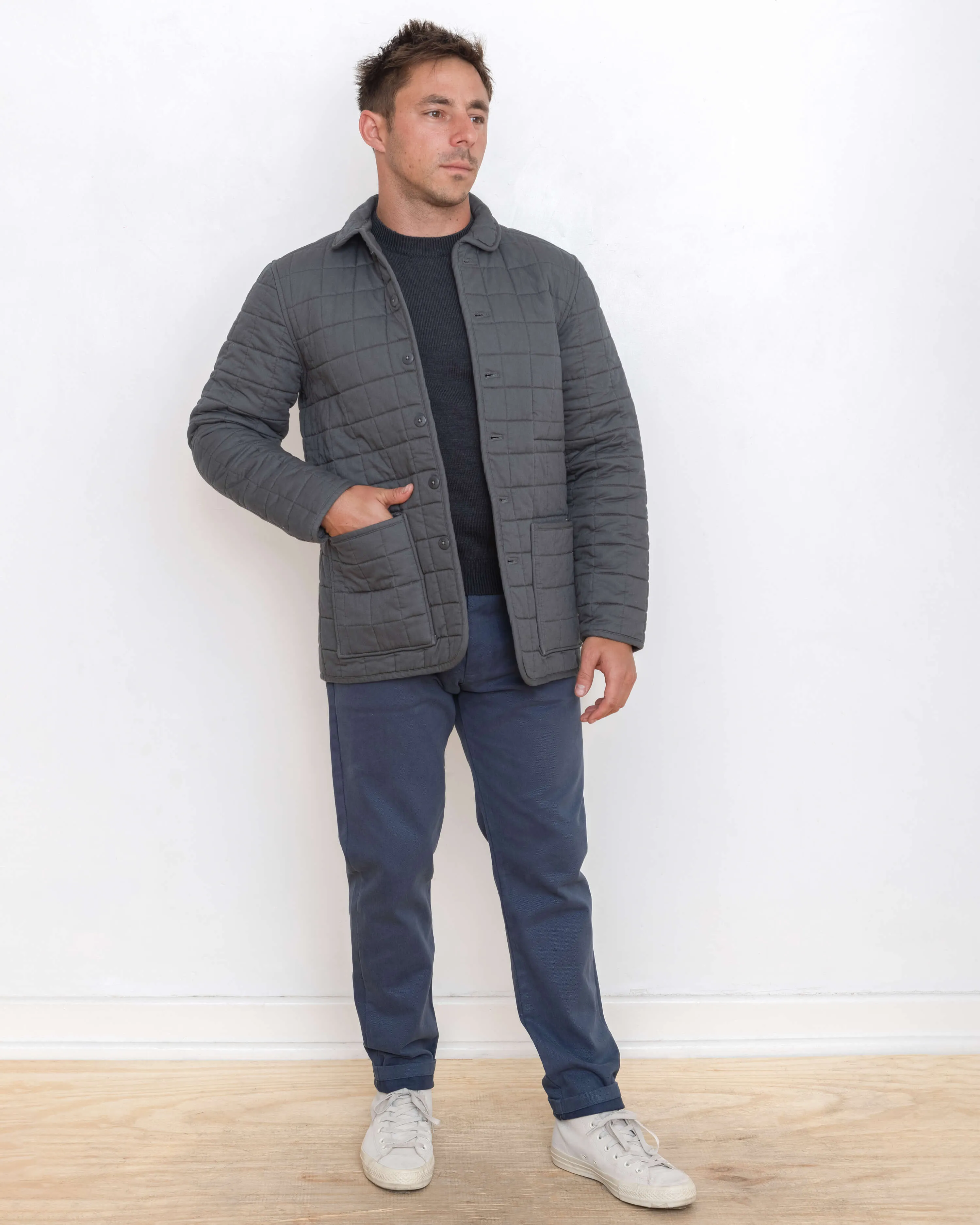 Quilted Kite Jacket / Ink