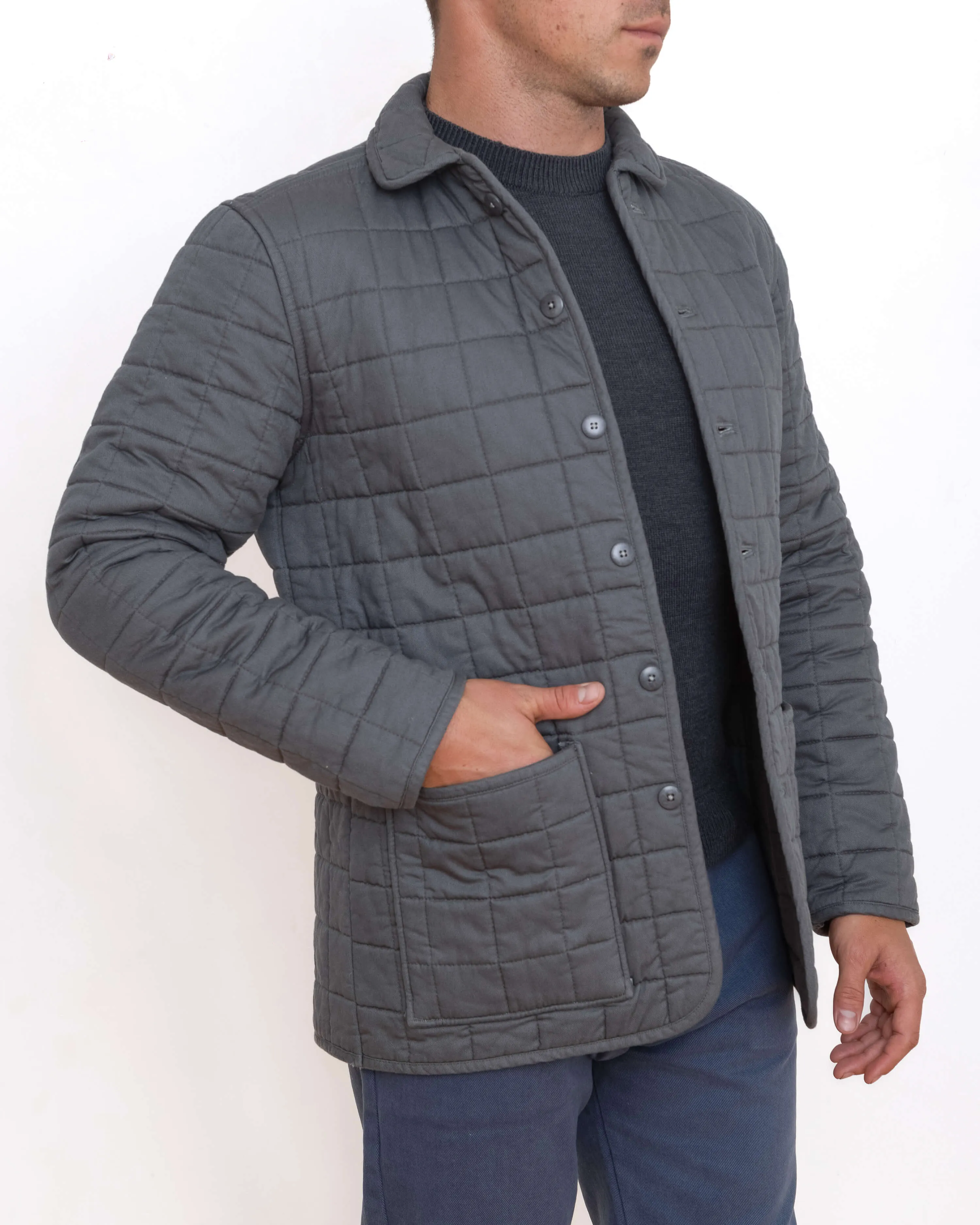 Quilted Kite Jacket / Ink