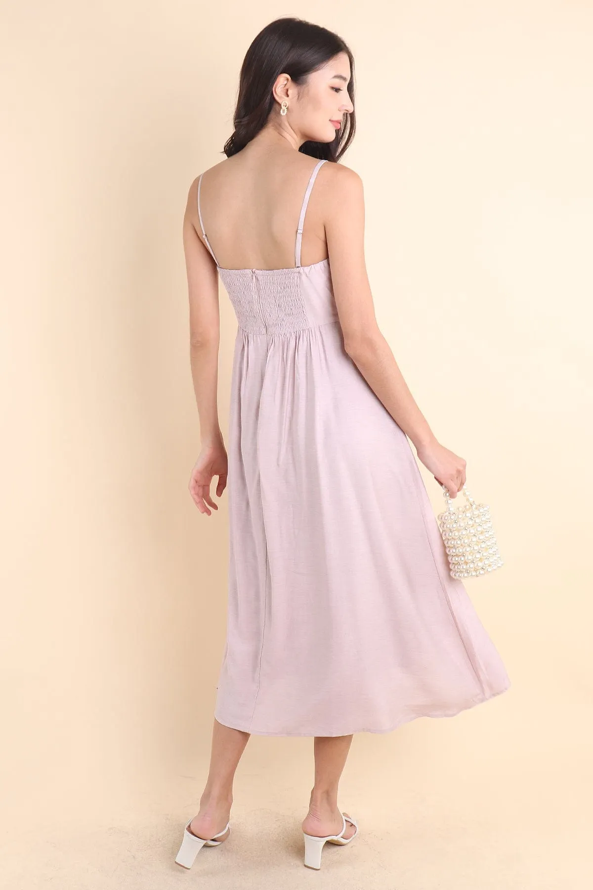 SANDER PADDED 2-WAY MAXI DRESS IN PINK