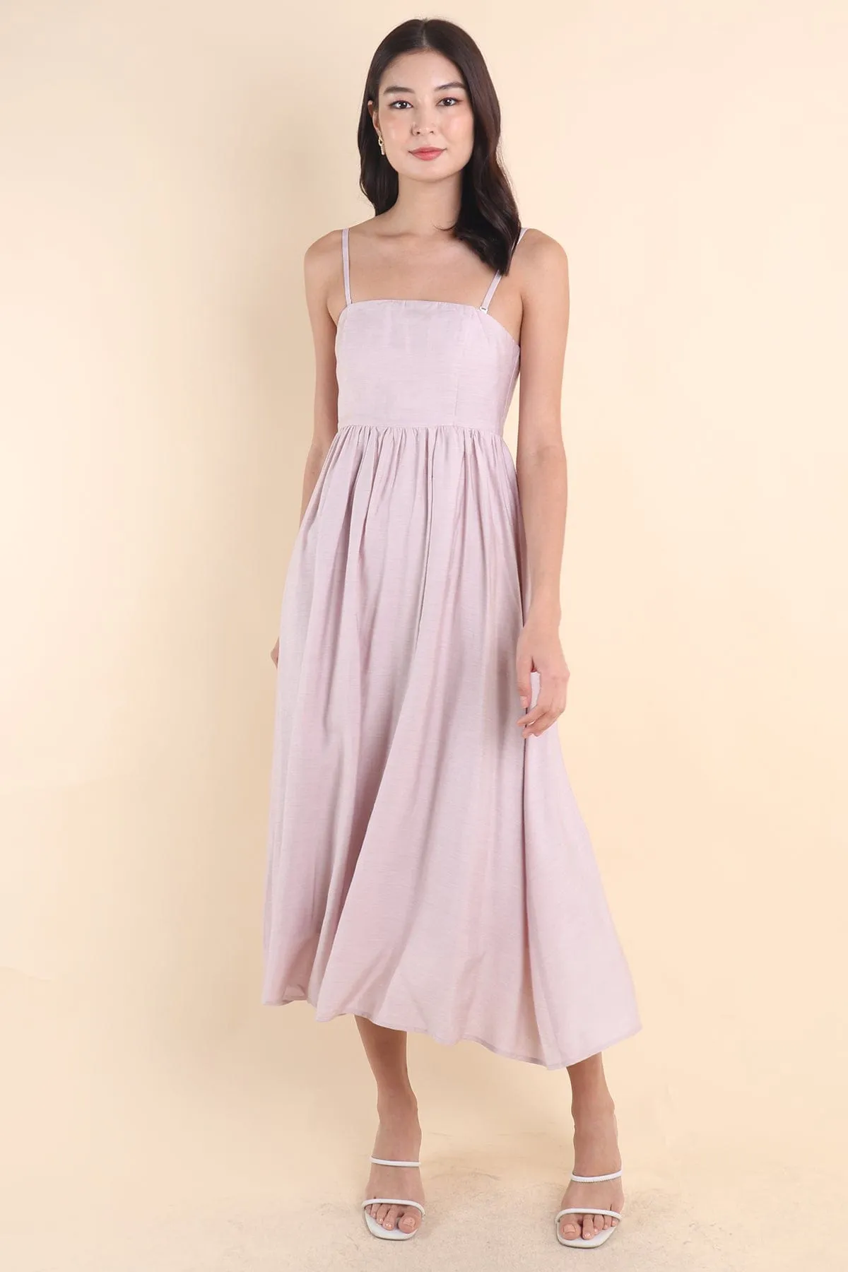 SANDER PADDED 2-WAY MAXI DRESS IN PINK