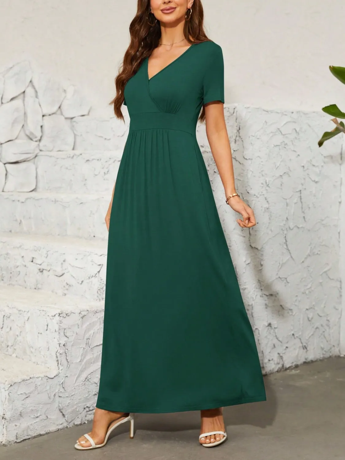 Short Sleeve Maxi Resort Dress