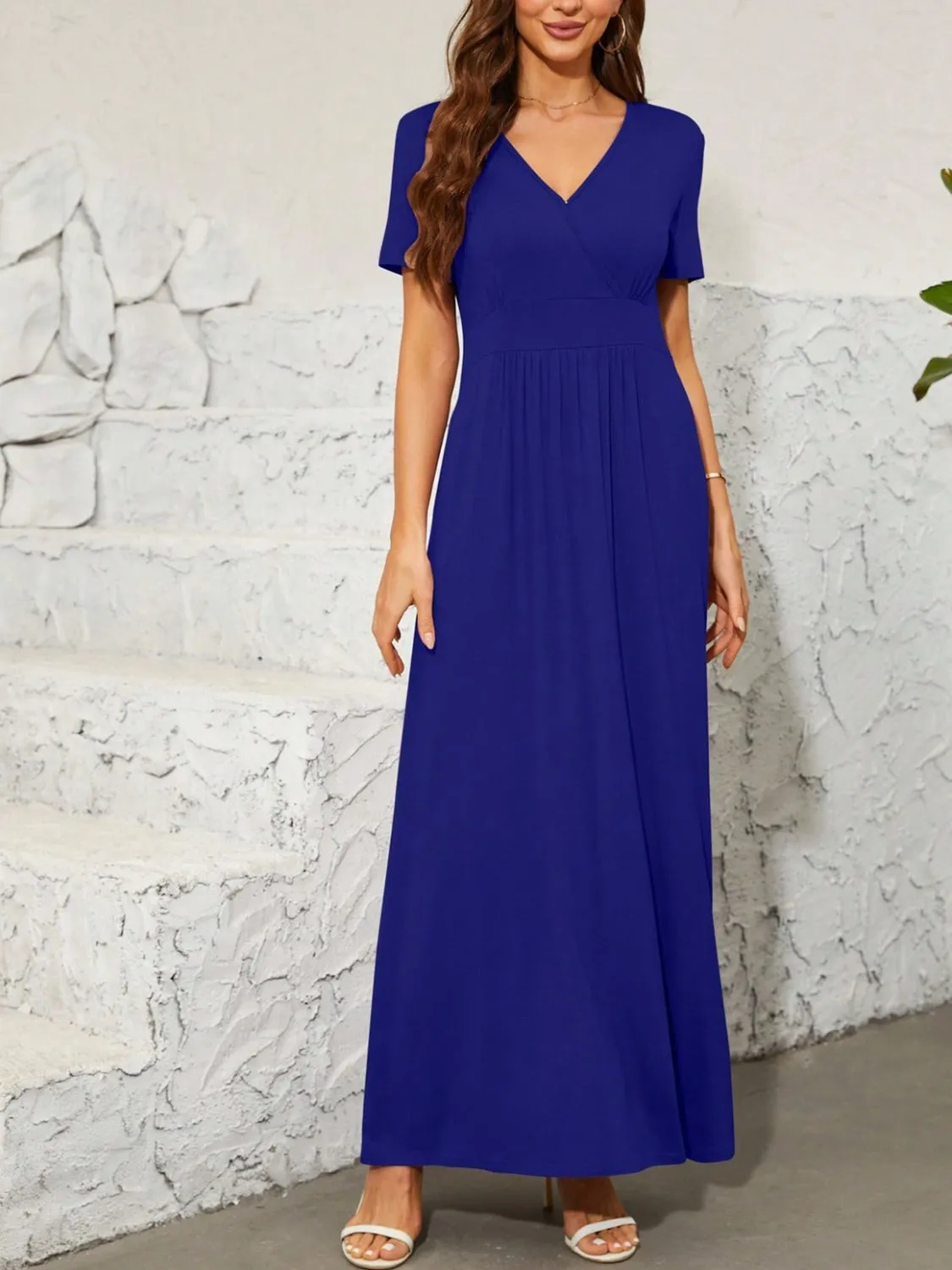 Short Sleeve Maxi Resort Dress