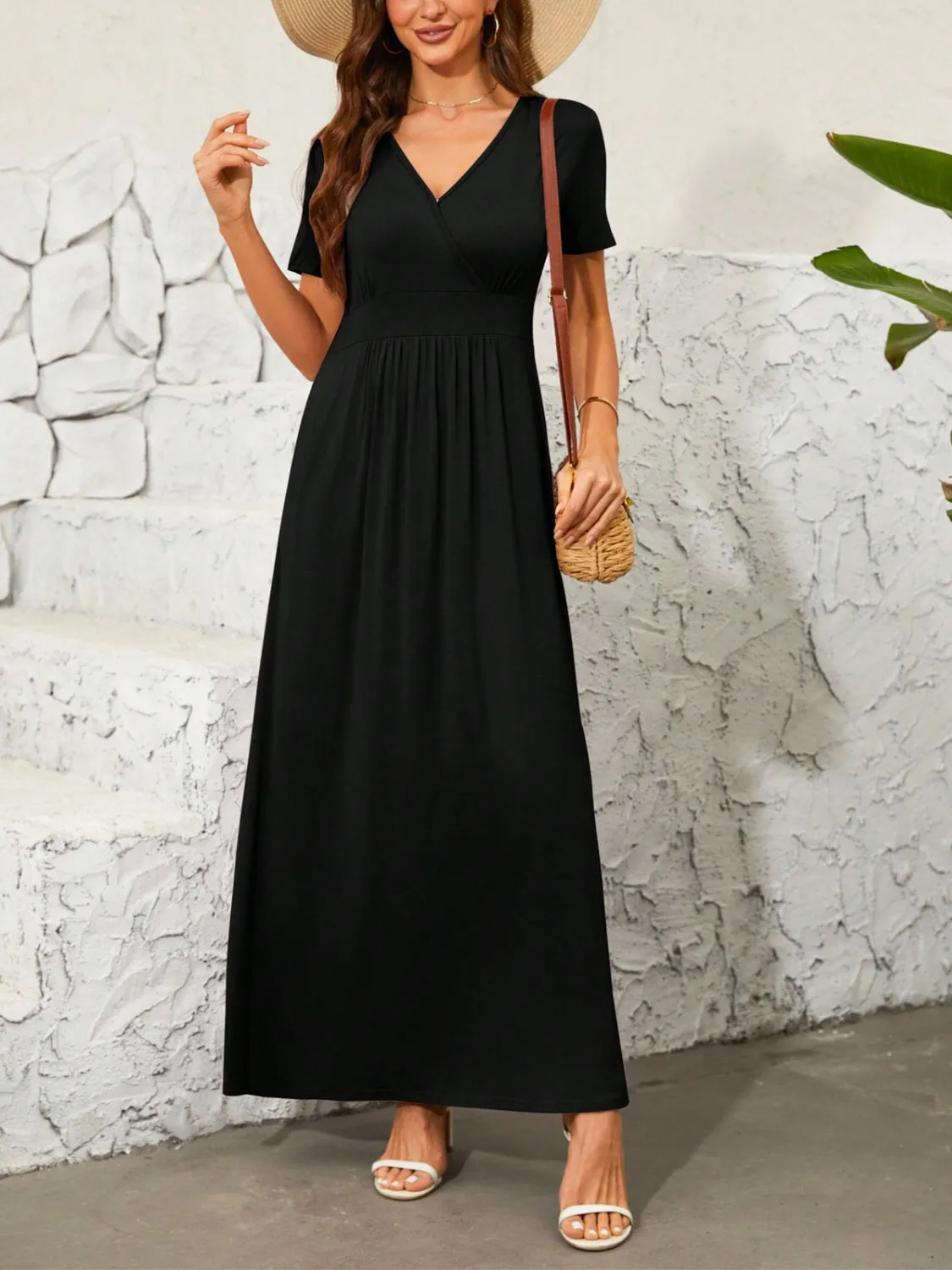 Short Sleeve Maxi Resort Dress