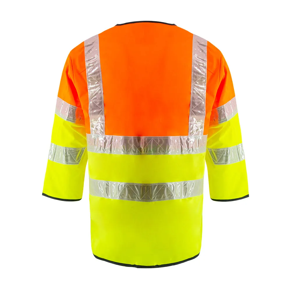 SMASYS Class 3 High Vis Vest PVC Reflective Strips Safety Vest for Men(LB-VS068)