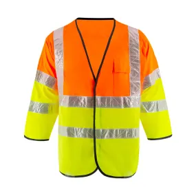 SMASYS Class 3 High Vis Vest PVC Reflective Strips Safety Vest for Men(LB-VS068)