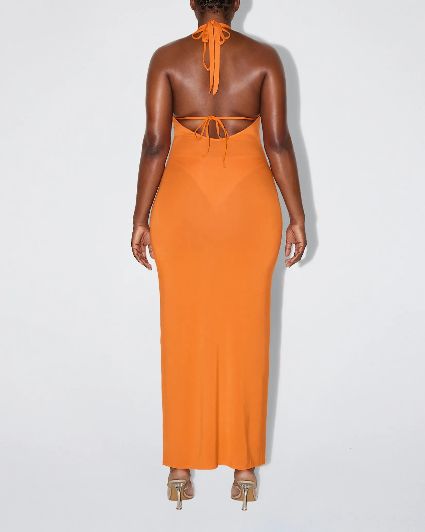 Soft Stretch Halter Maxi Dress | Sunset