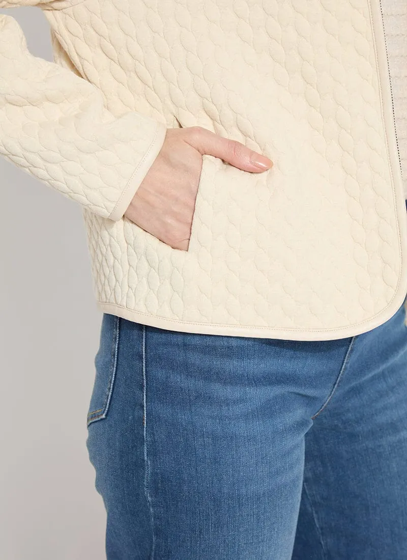 Sol Quilted Cable Jacket | Panna Cotta