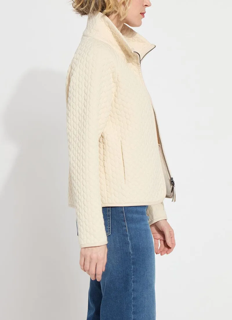 Sol Quilted Cable Jacket | Panna Cotta