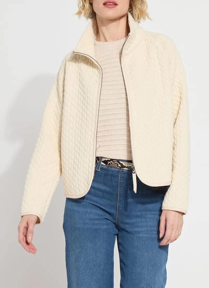 Sol Quilted Cable Jacket | Panna Cotta