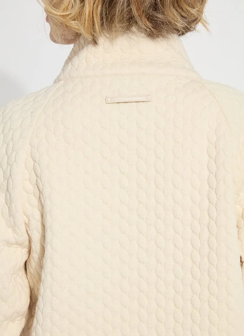 Sol Quilted Cable Jacket | Panna Cotta