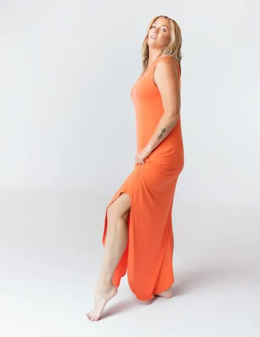 Tall "Breezy Sands" Side Slit Maxi Dress (Final Sale)