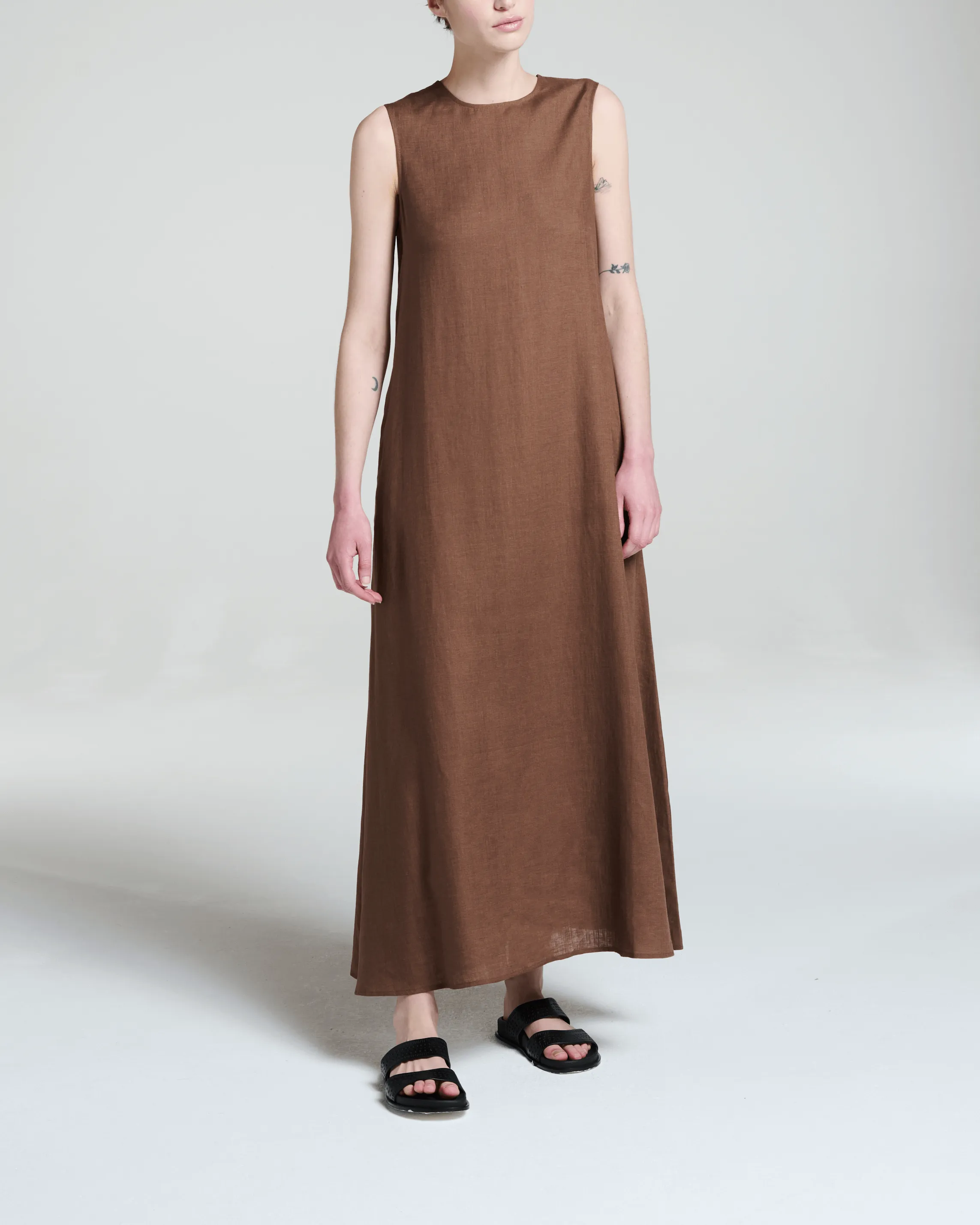 Tallin Dress Sepia Linen