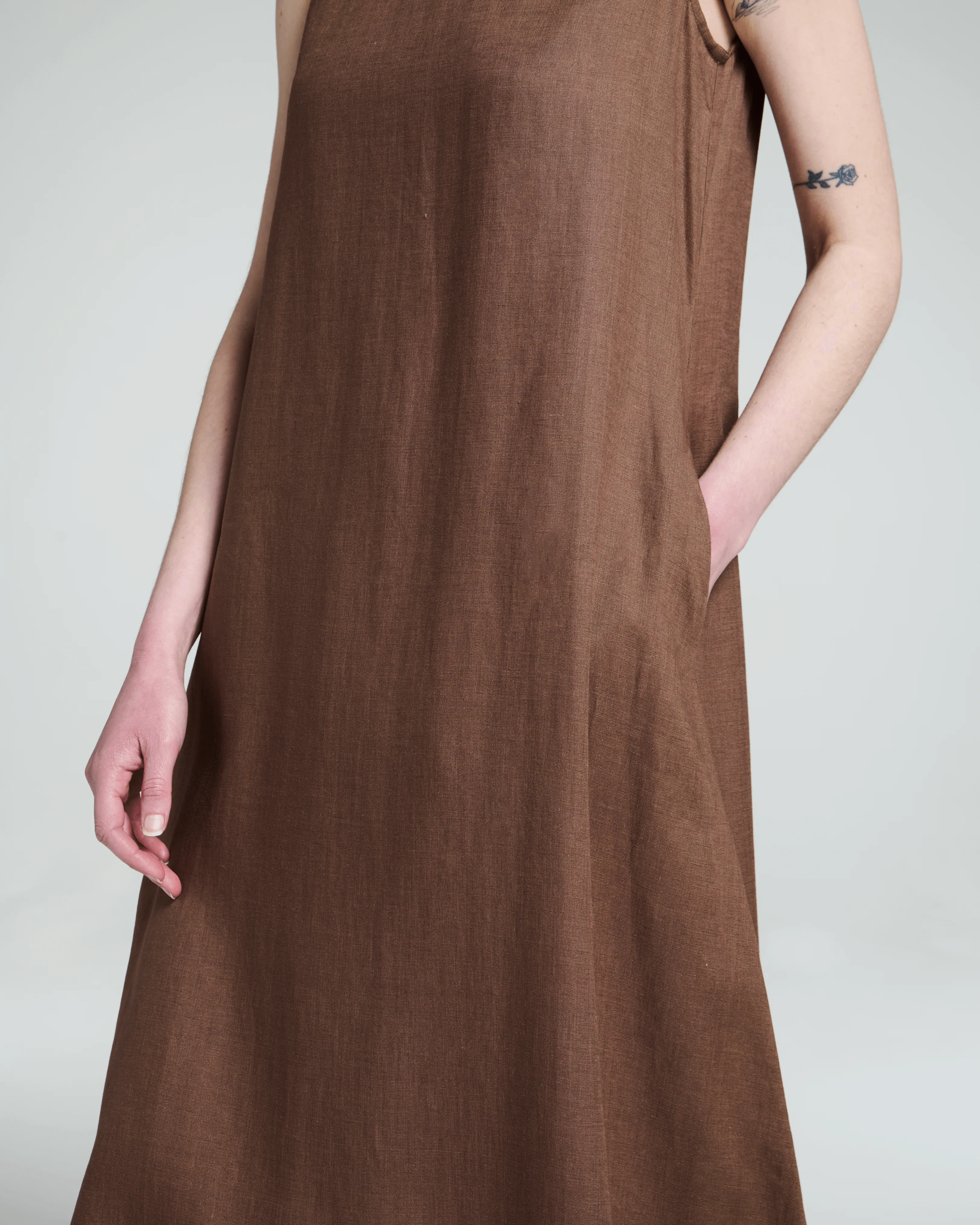 Tallin Dress Sepia Linen