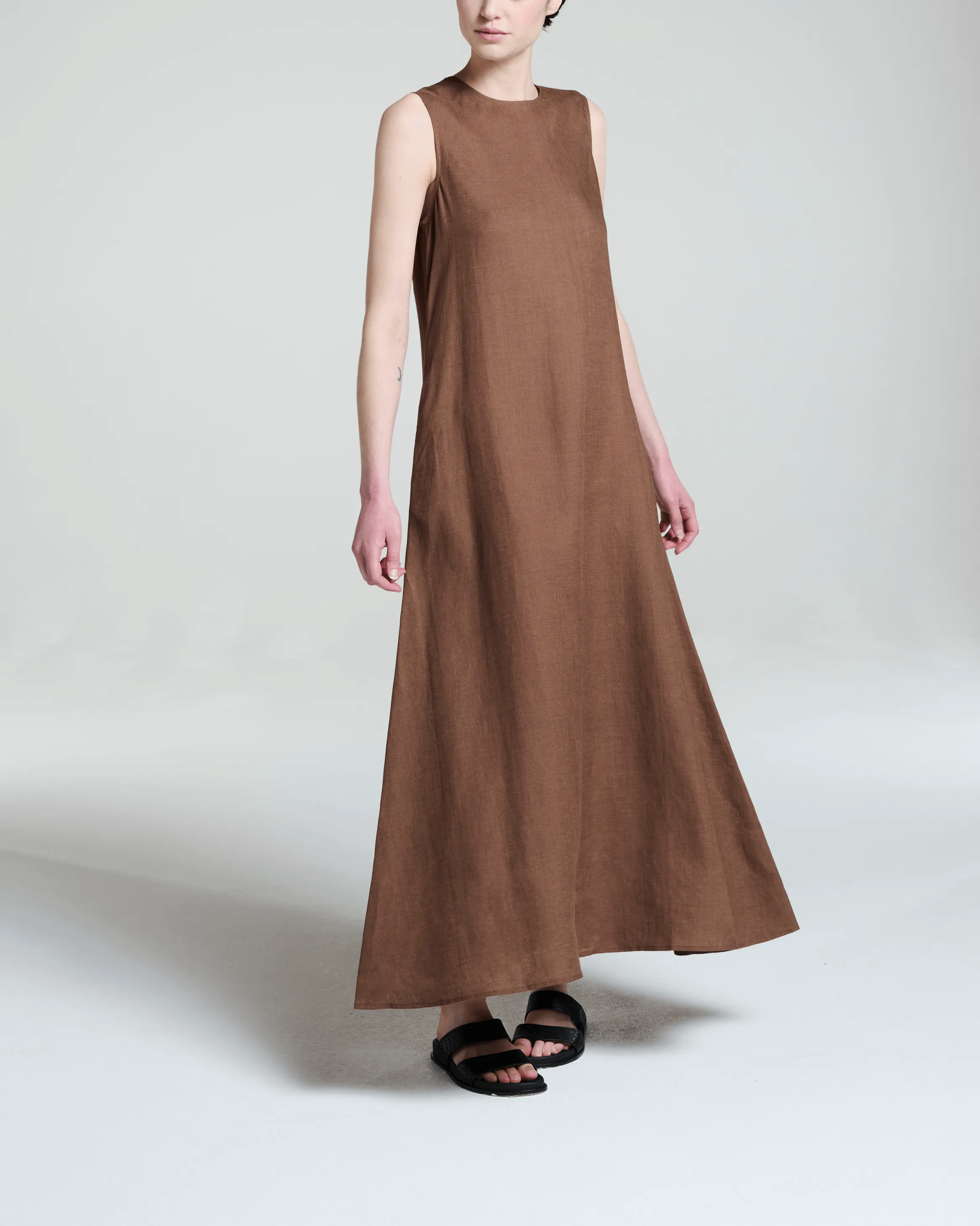 Tallin Dress Sepia Linen