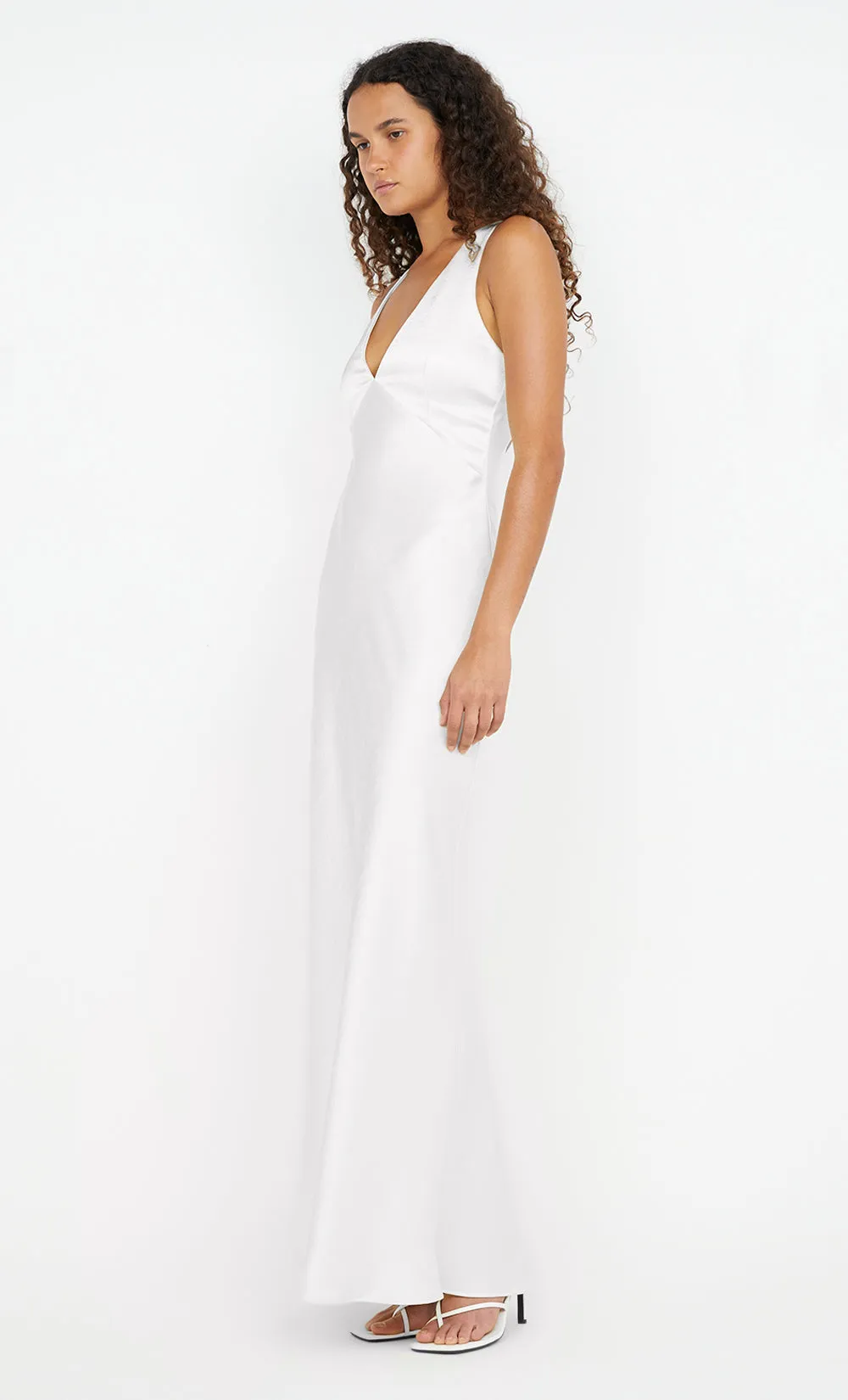 THE DREAMER V NECK DRESS - IVORY