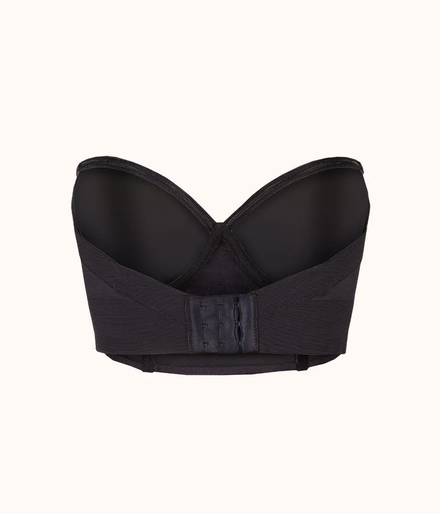 The Low Back Strapless: Jet Black