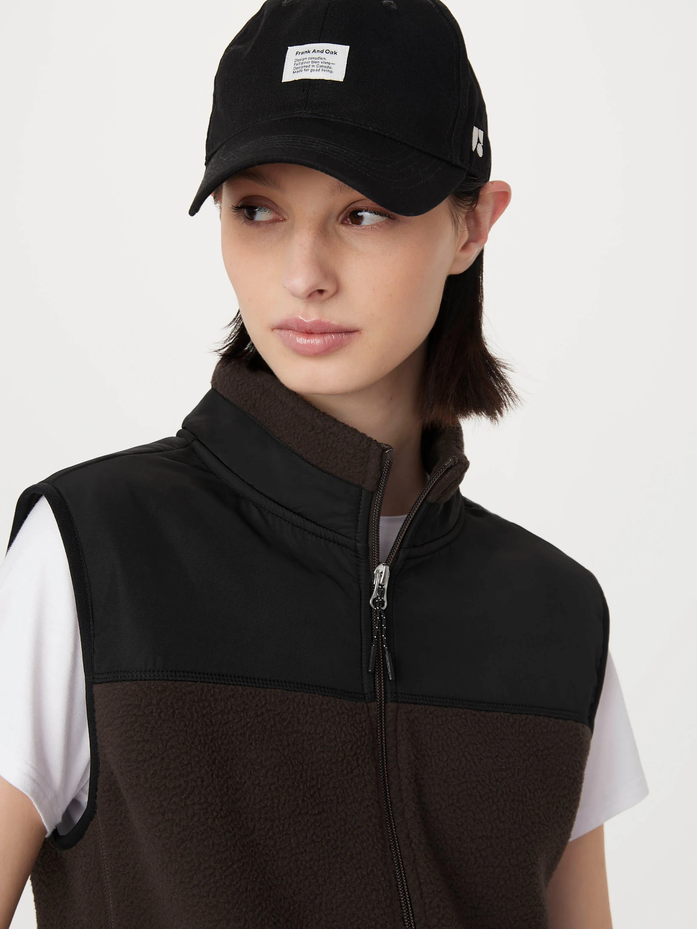 The Polar Fleece Vest in Dark Chocolate