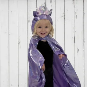 Unicorn Cape Costume - Lavendar holographic for Creative Play and Halloween