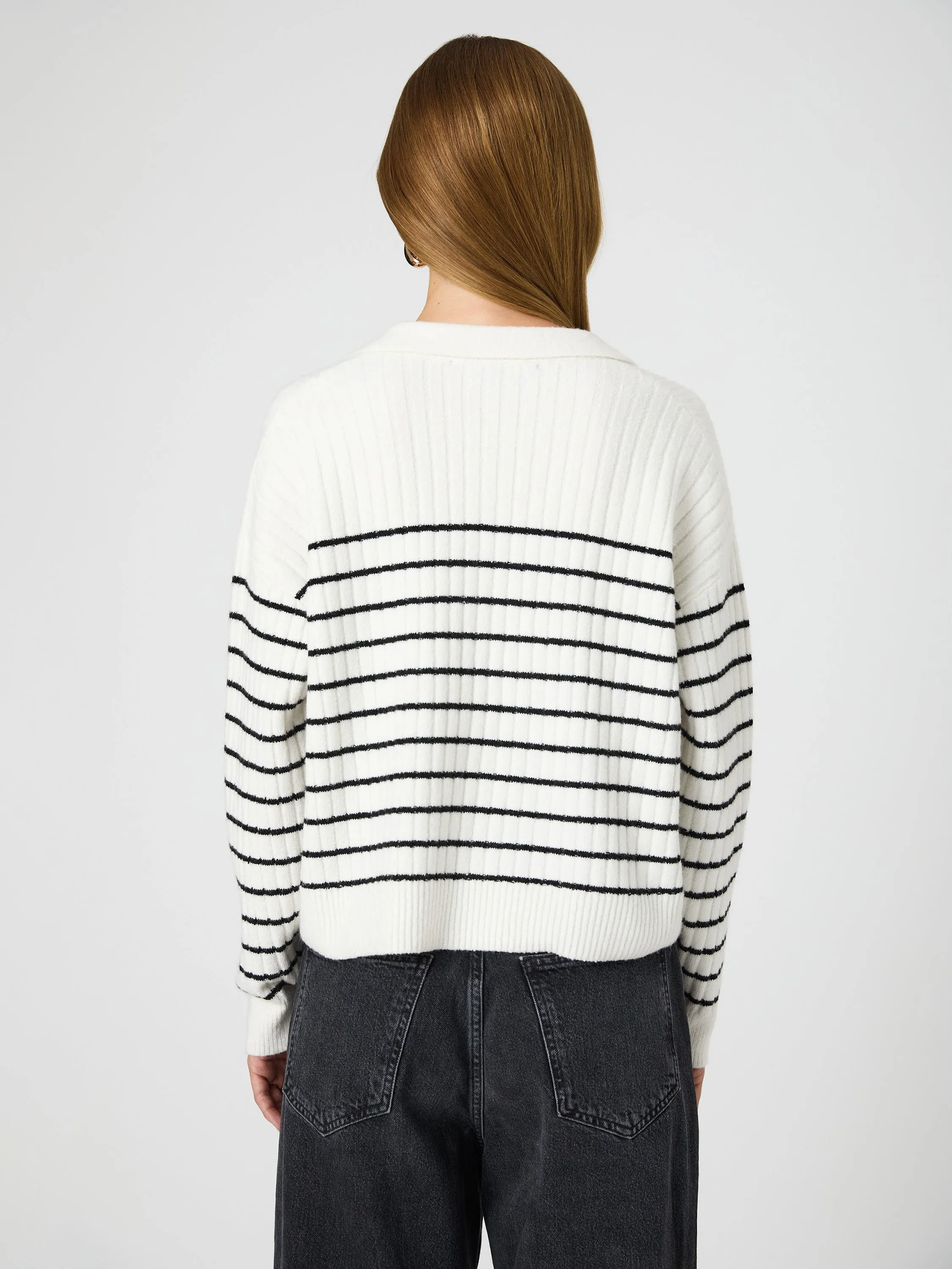 Vhari Collar Longsleeve Stripe Sweater