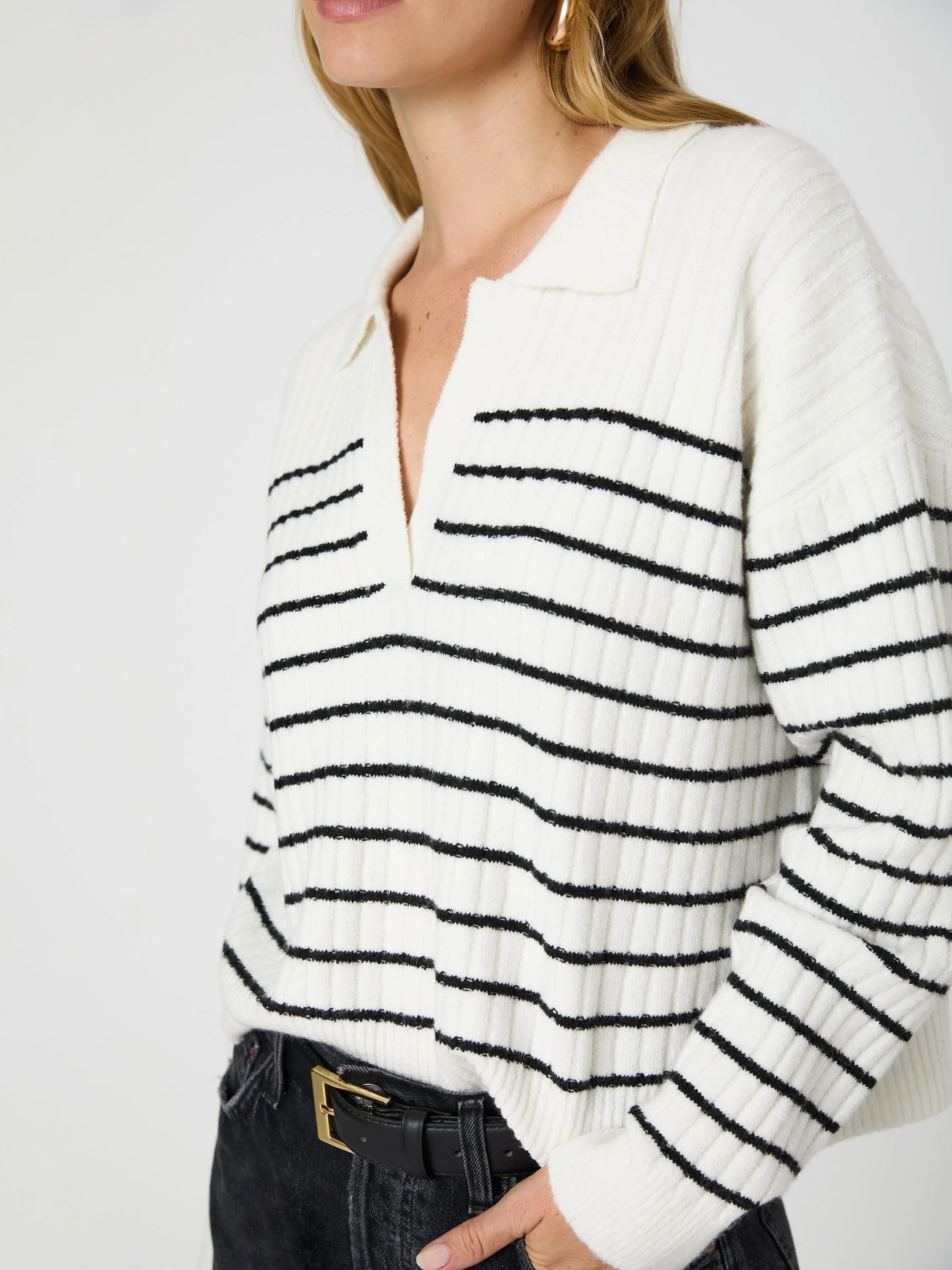 Vhari Collar Longsleeve Stripe Sweater