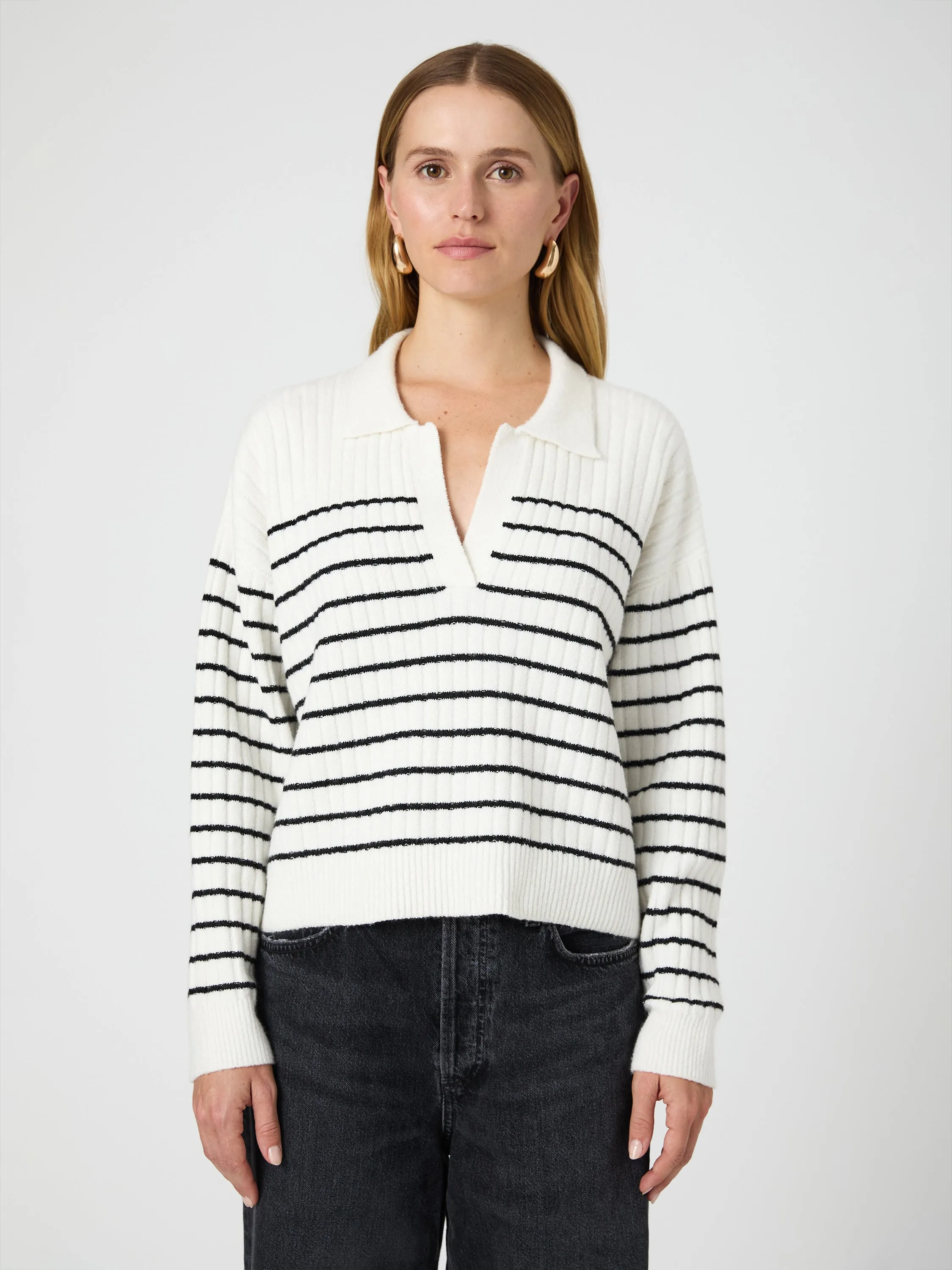 Vhari Collar Longsleeve Stripe Sweater