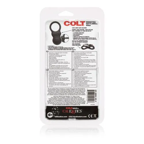 Vibrating Weighted Kettlebell Ring - Black by Colt