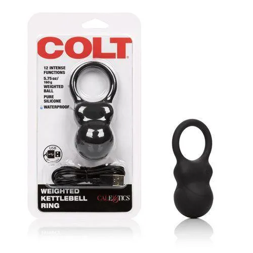 Vibrating Weighted Kettlebell Ring - Black by Colt