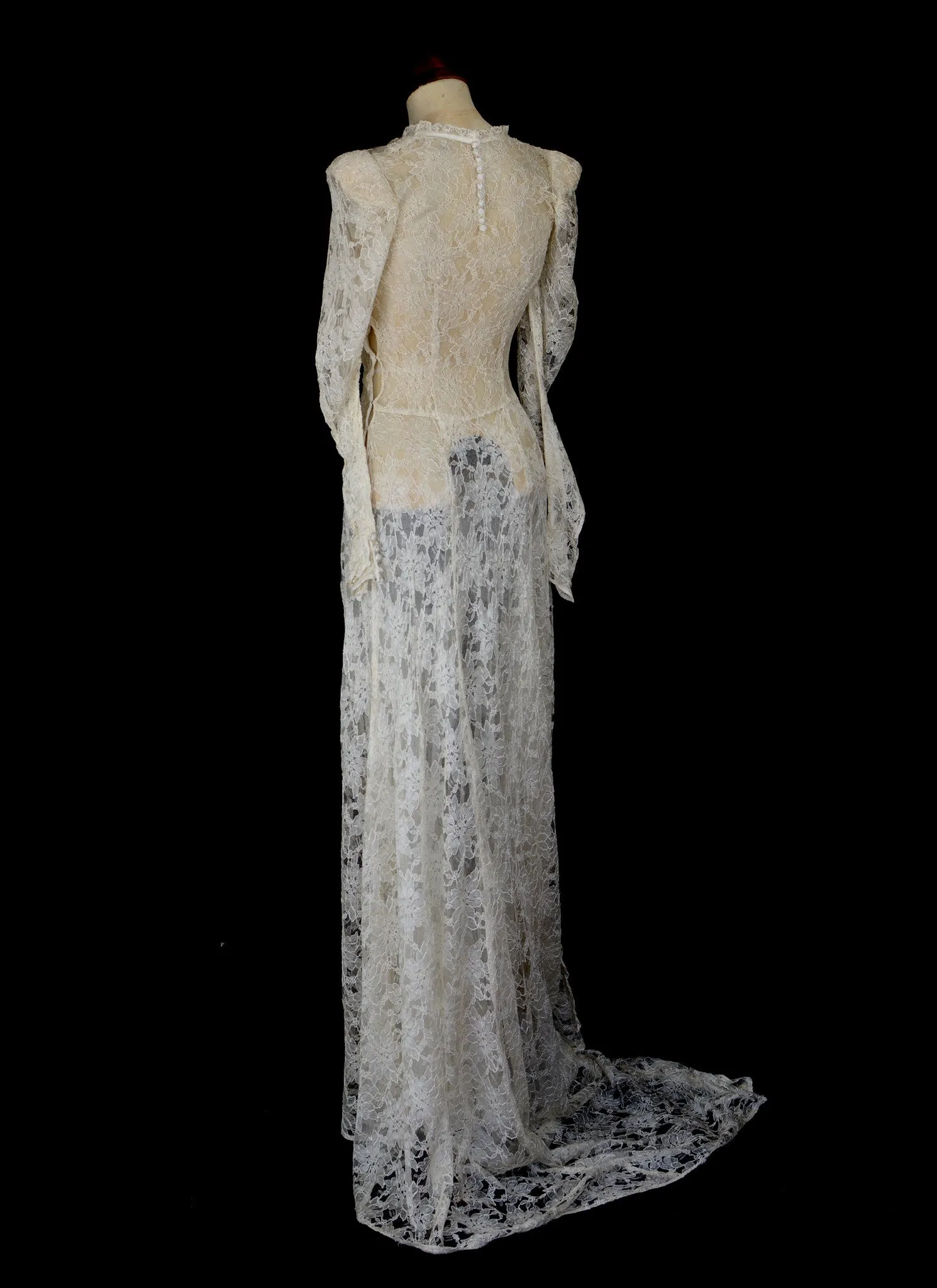 Vintage 1930s Lace Wedding Dress