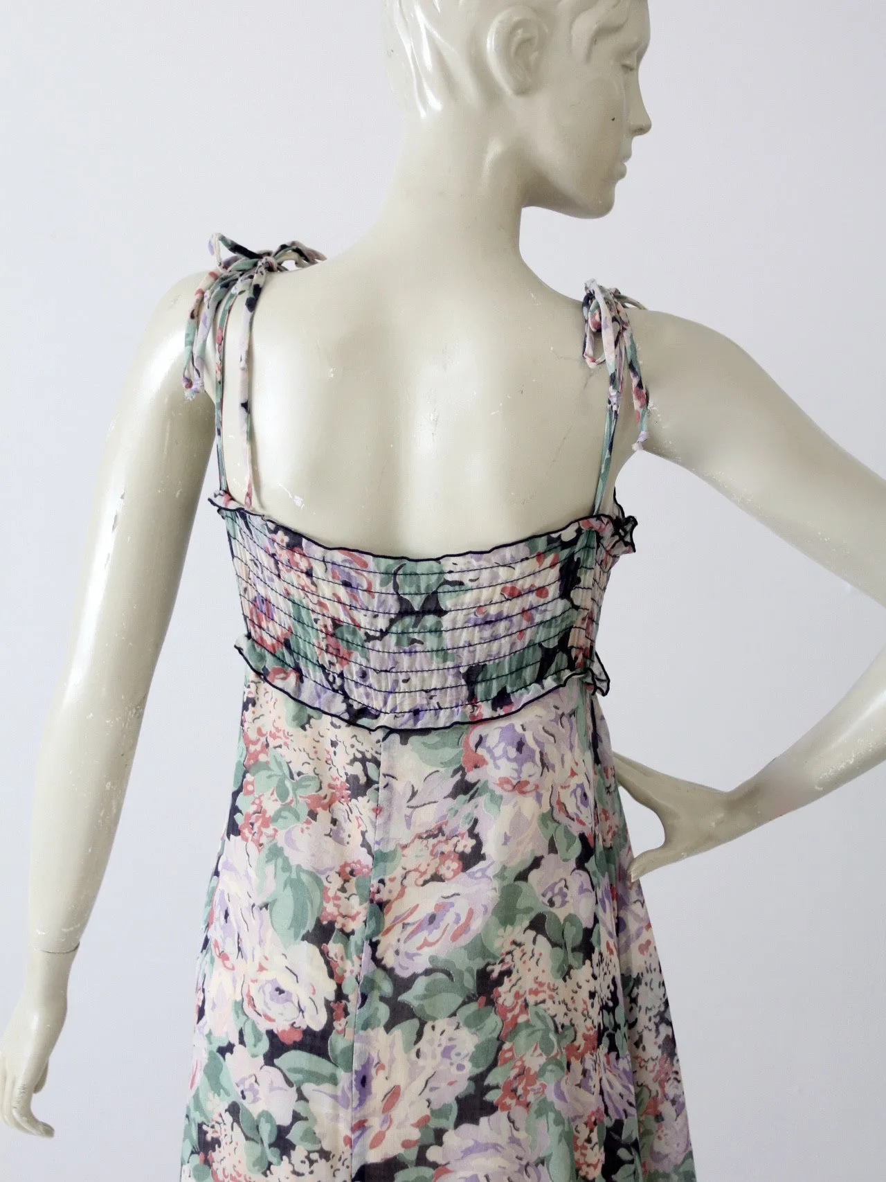 vintage 70s floral maxi sundress