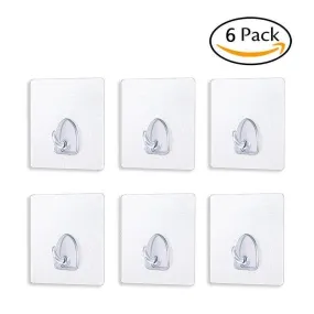 Waterproof Reusable Seamless Sticky Transparent Frosted Hooks