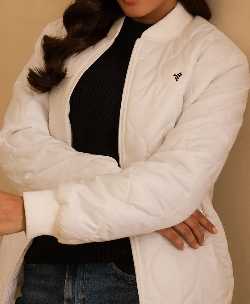 White Diamond Quilted Jacket (Women)