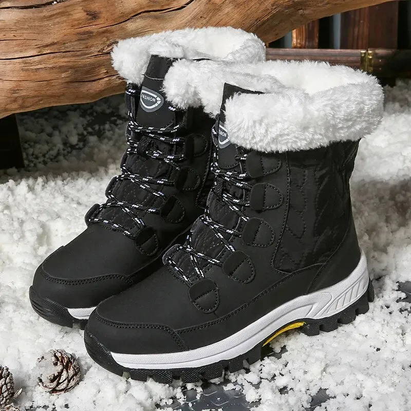 Winter Boots For Women - Botas de Invierno de Mujer Classic Snow Boots Winter Warm Shoes Handmade Platform Boots Ankle