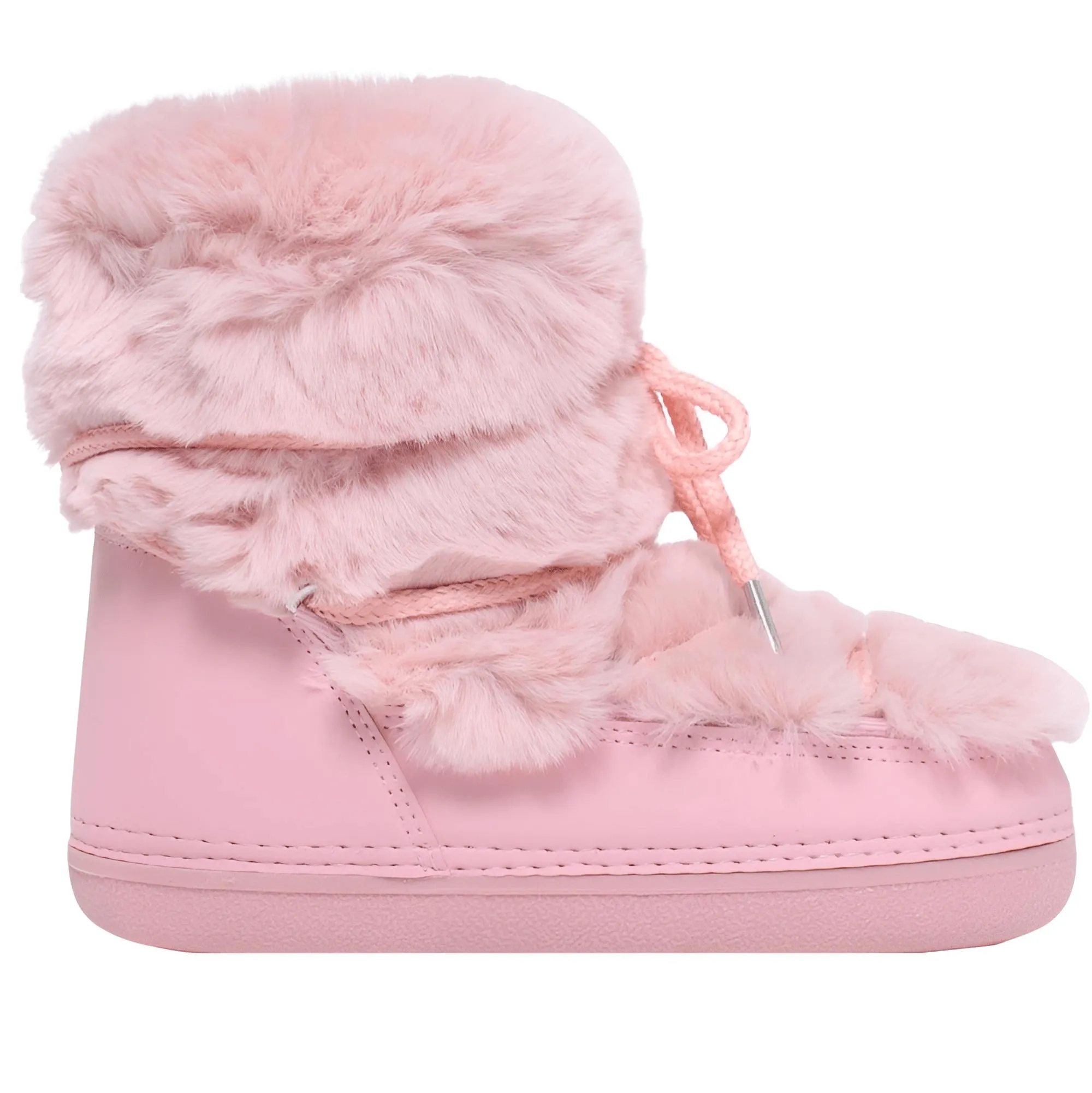 Winter Faux Fur Boots Snow Boots Women Fluffy Fuzzy Furry Faux Fur Boots Middle Calf Platform Pink Black White Furry Boots