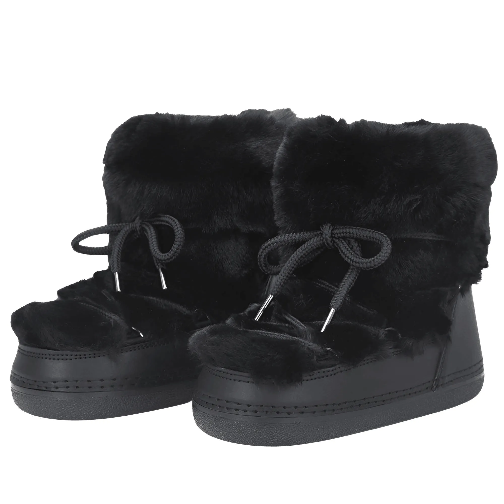 Winter Faux Fur Boots Snow Boots Women Fluffy Fuzzy Furry Faux Fur Boots Middle Calf Platform Pink Black White Furry Boots