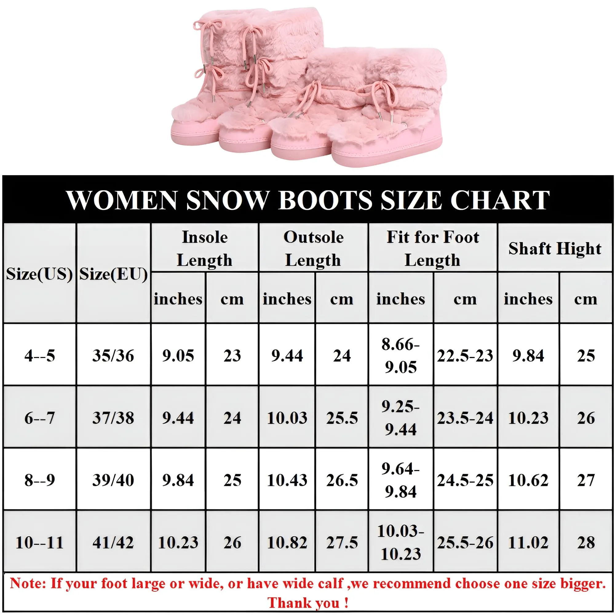 Winter Faux Fur Boots Snow Boots Women Fluffy Fuzzy Furry Faux Fur Boots Middle Calf Platform Pink Black White Furry Boots